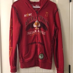 Affliction fallen angels hoodie large